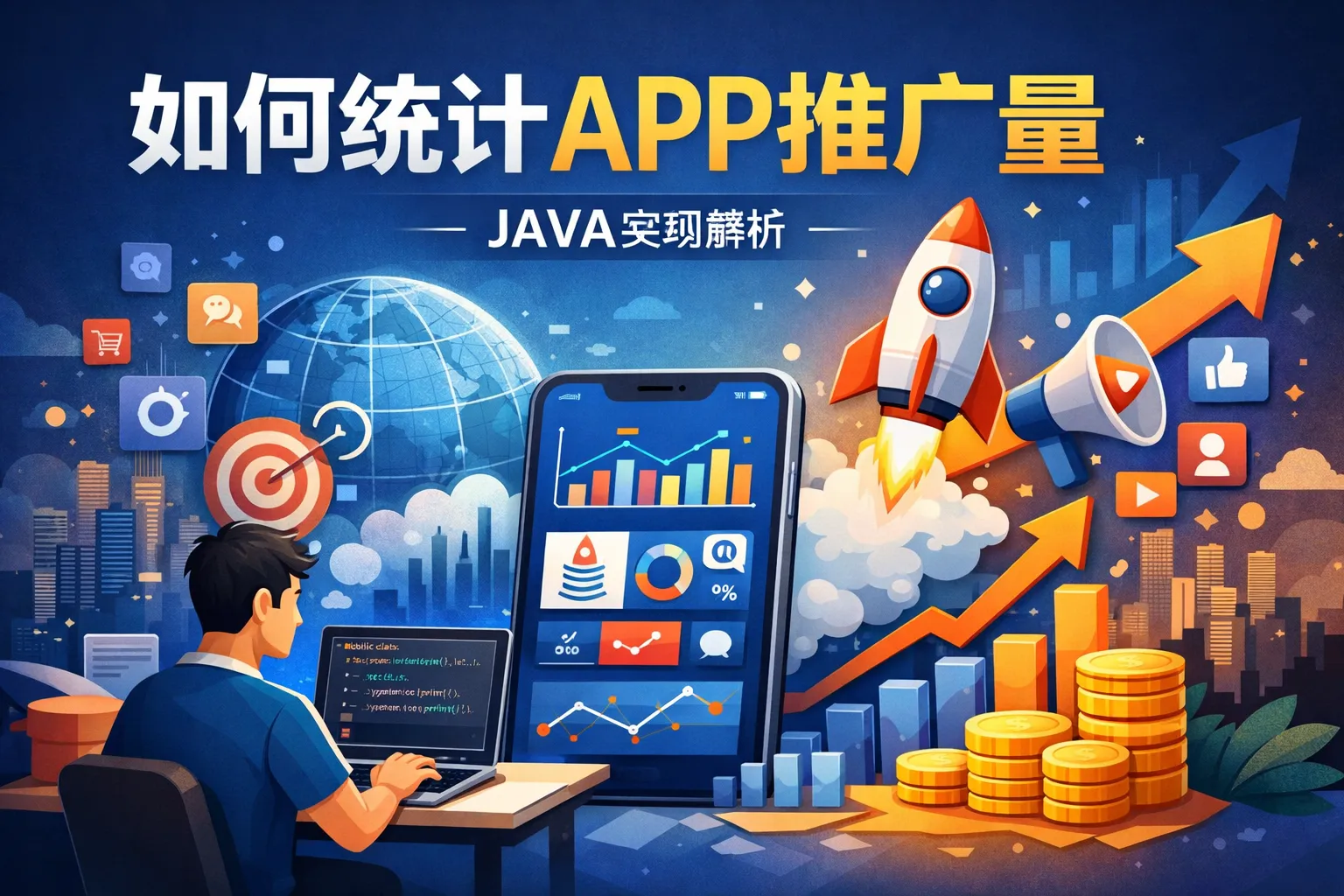 如何统计app推广量 java