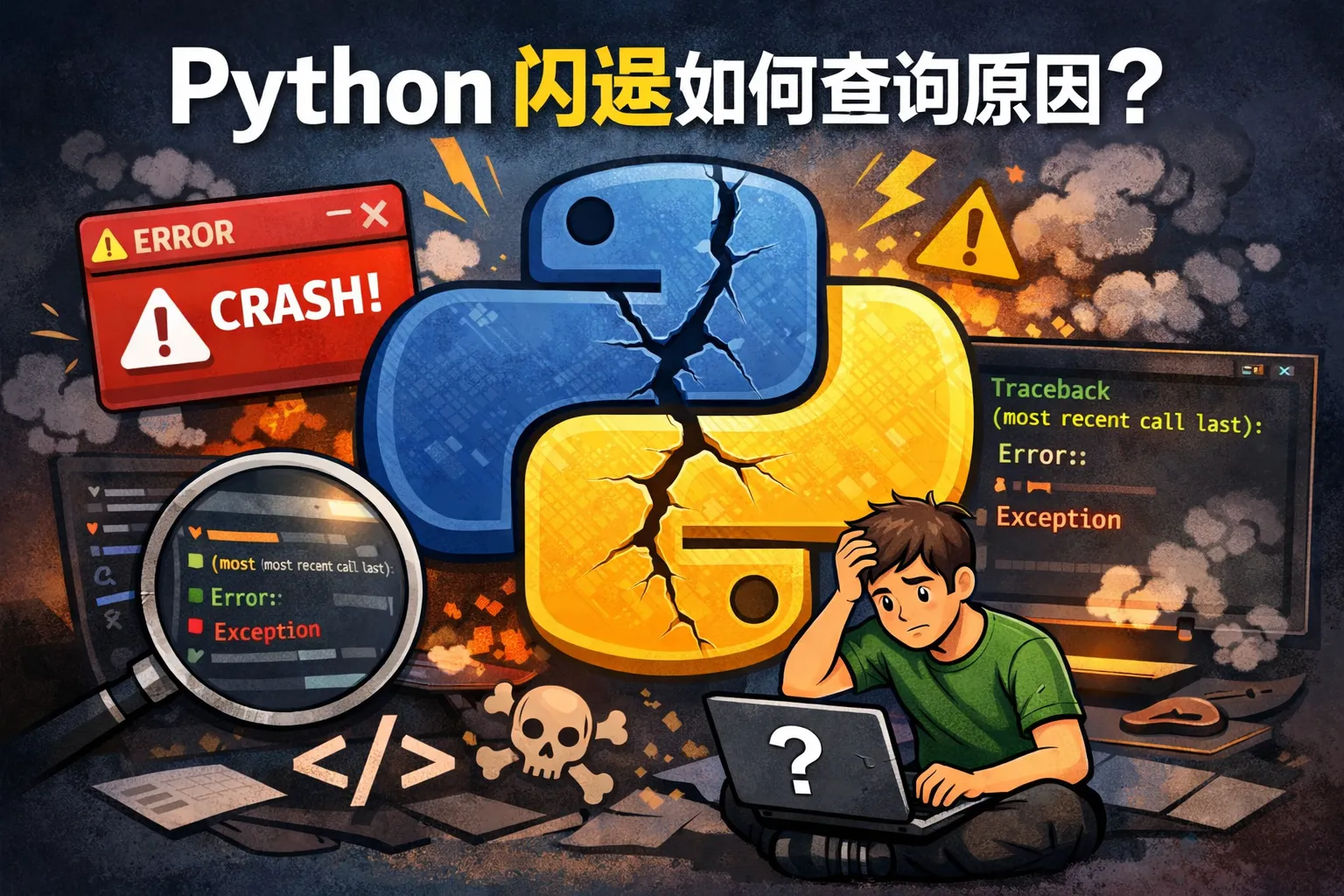 python闪退如何查询原因