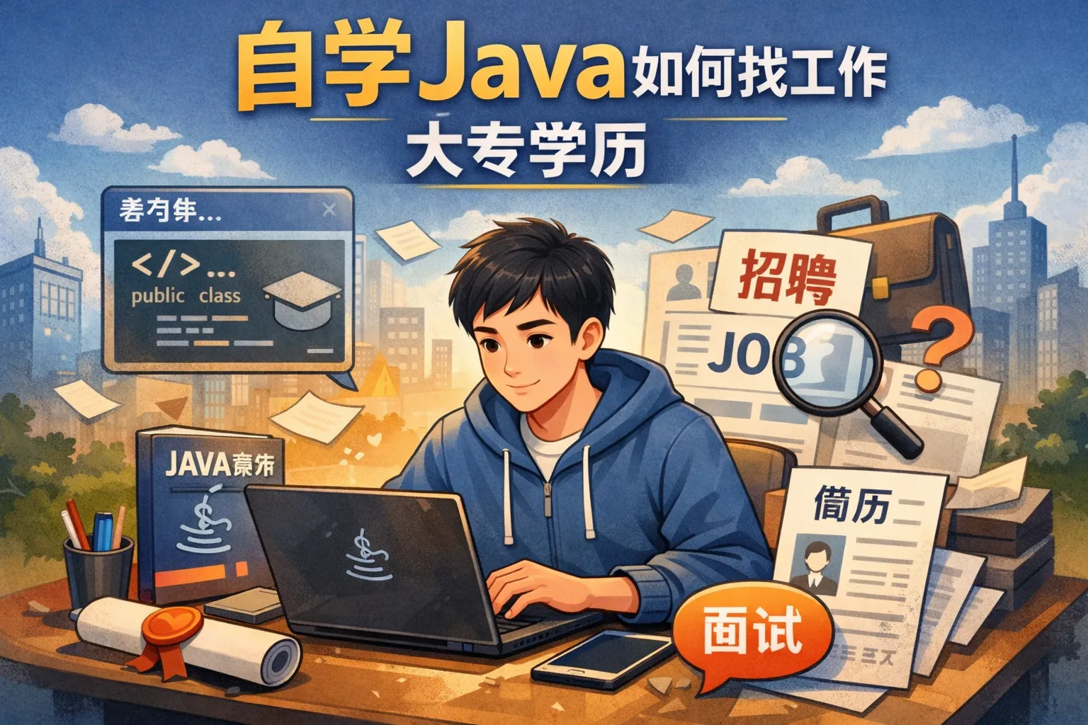 自学java如何找工作大专学历