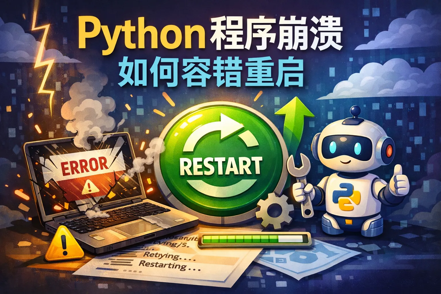 python程序崩溃如何容错重启