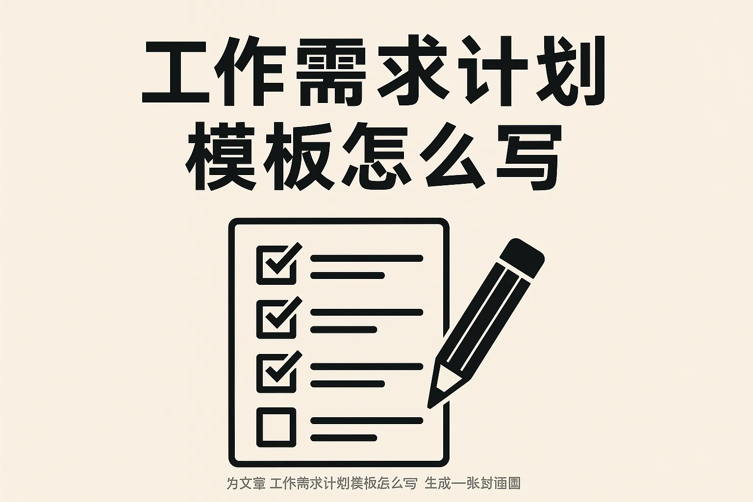工作需求计划模板怎么写