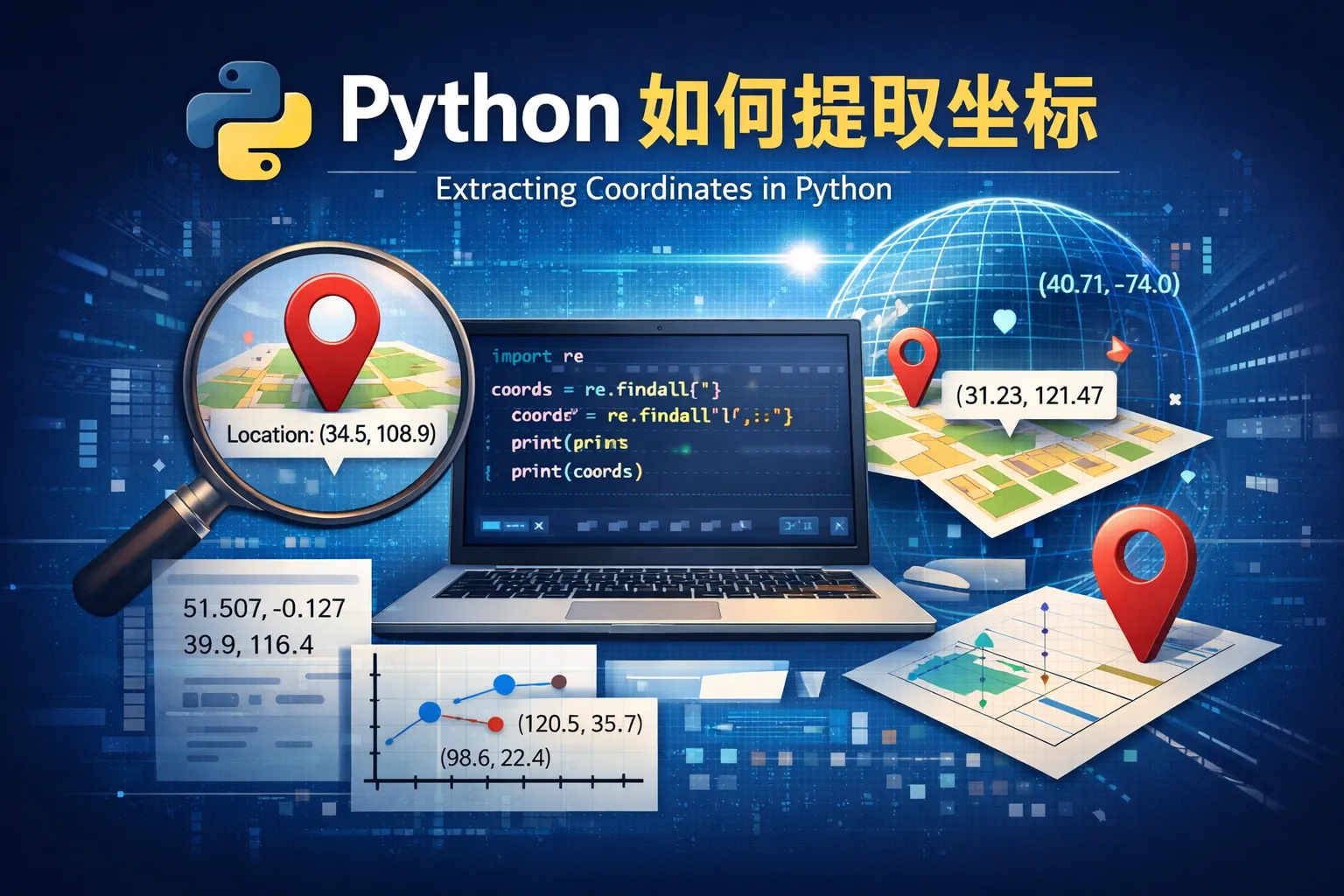 python 如何提取坐标