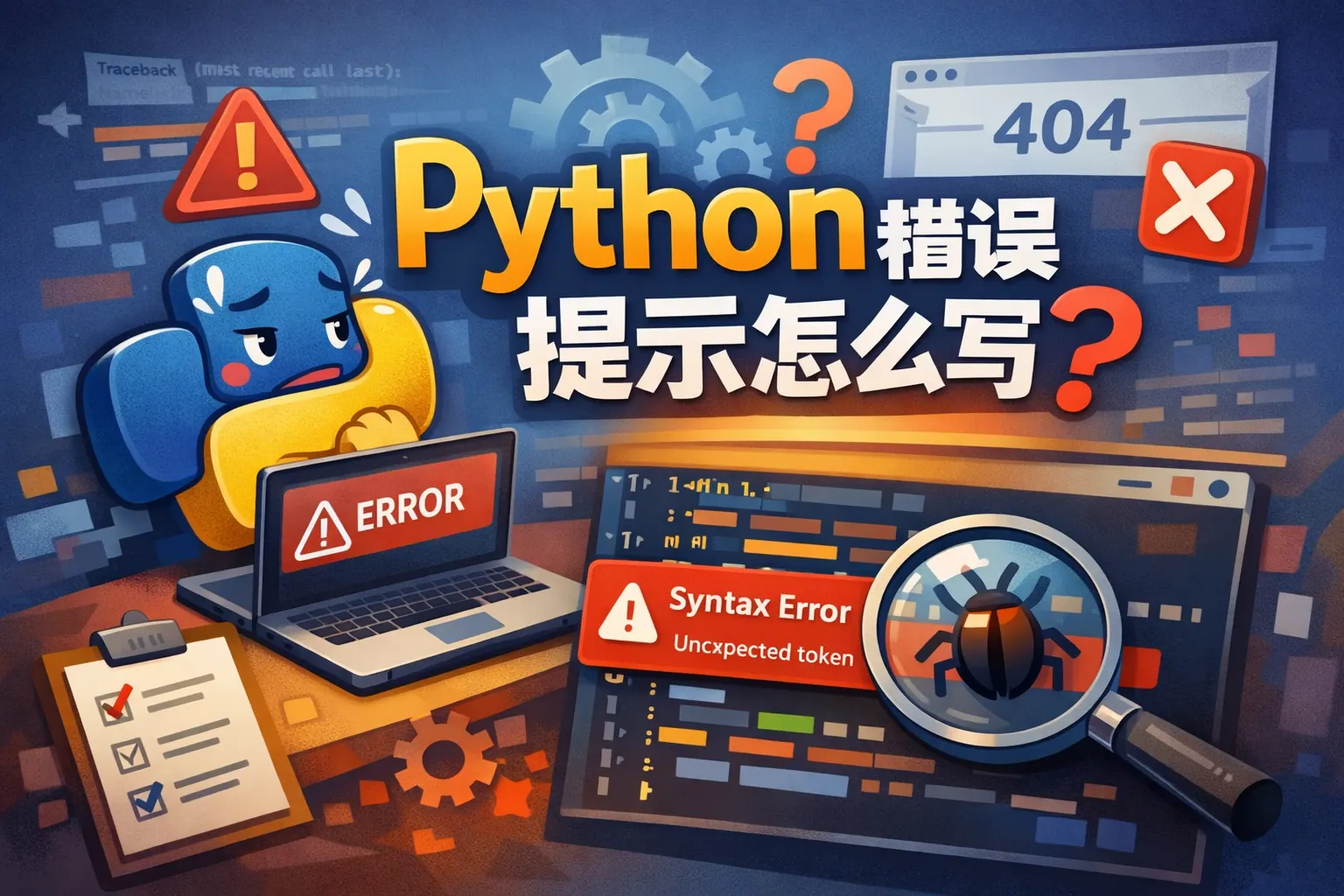 python错误提示怎么写