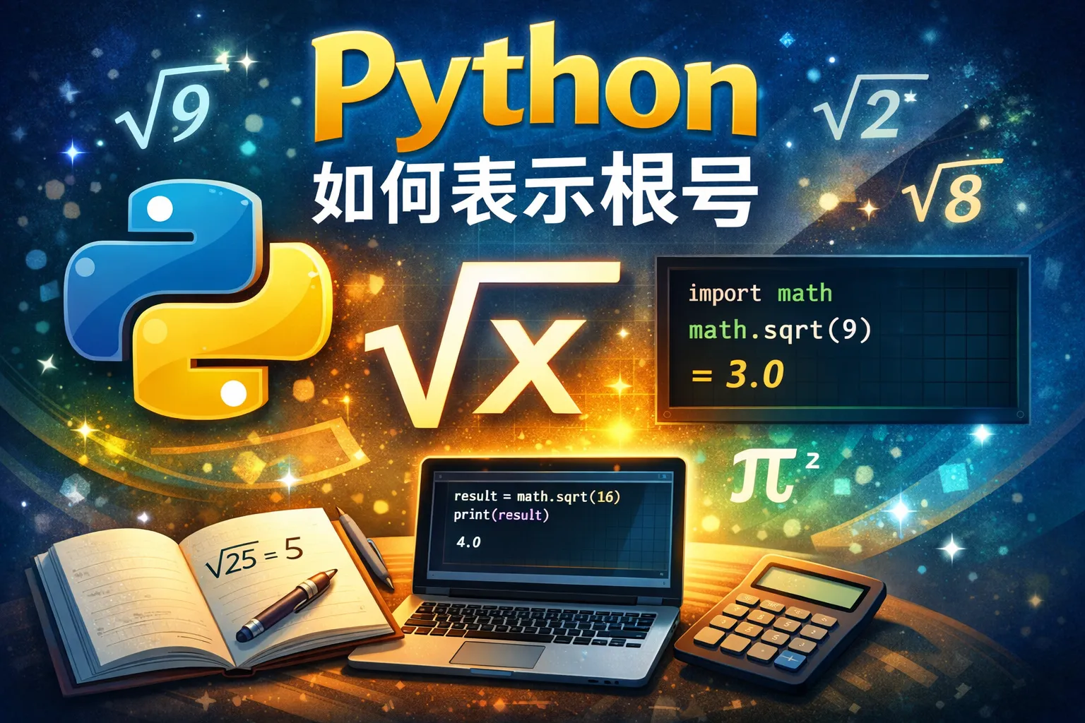 python 如何表示根号