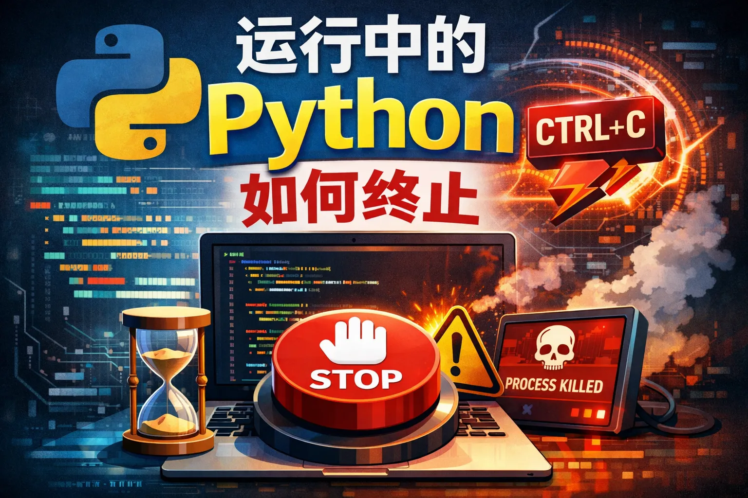运行中的python如何终止