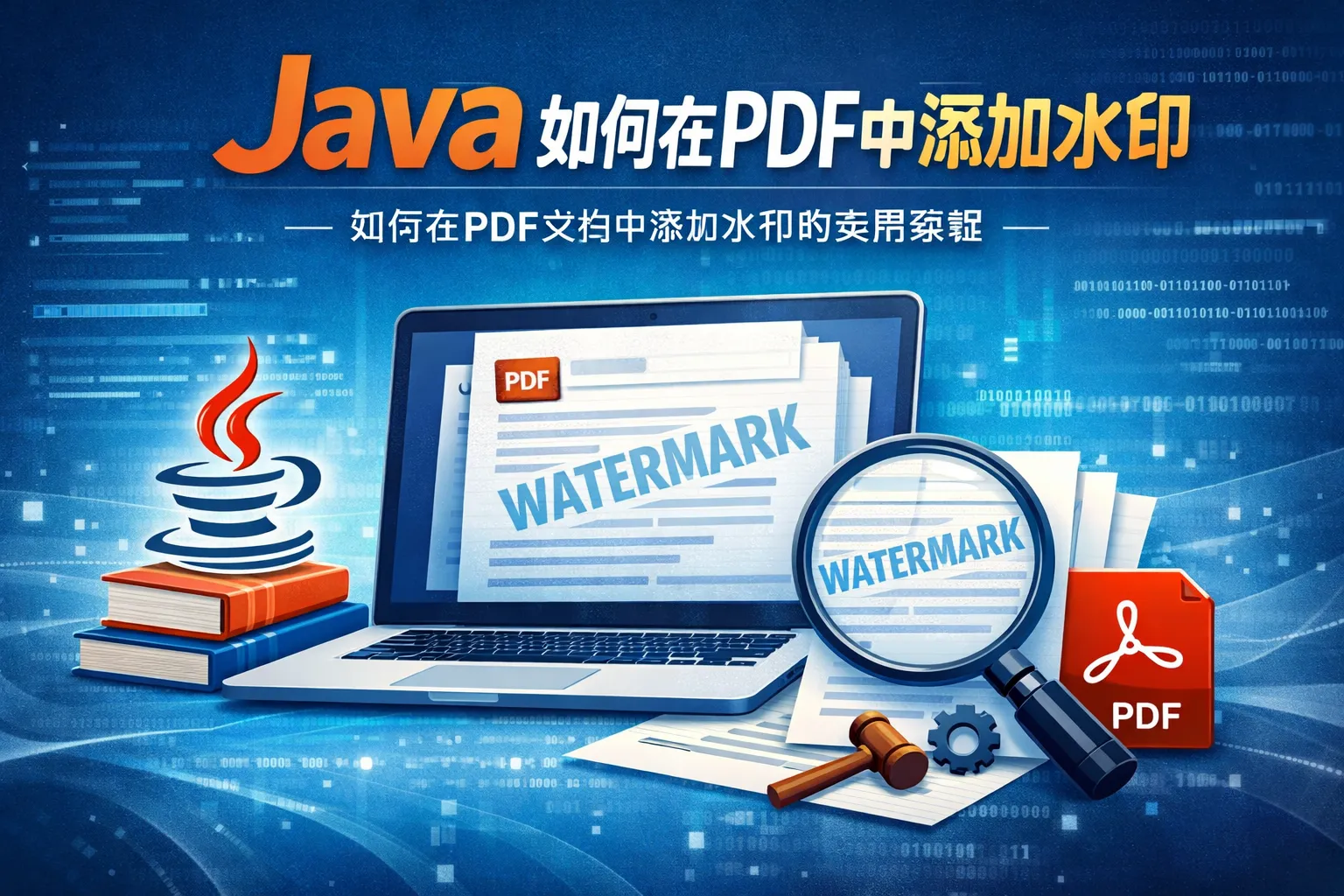 java如何在pdf中添加水印