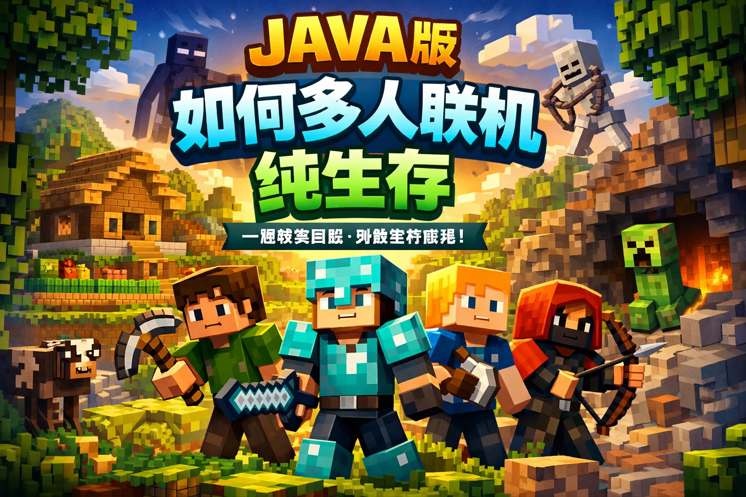 java版如何多人联机纯生存