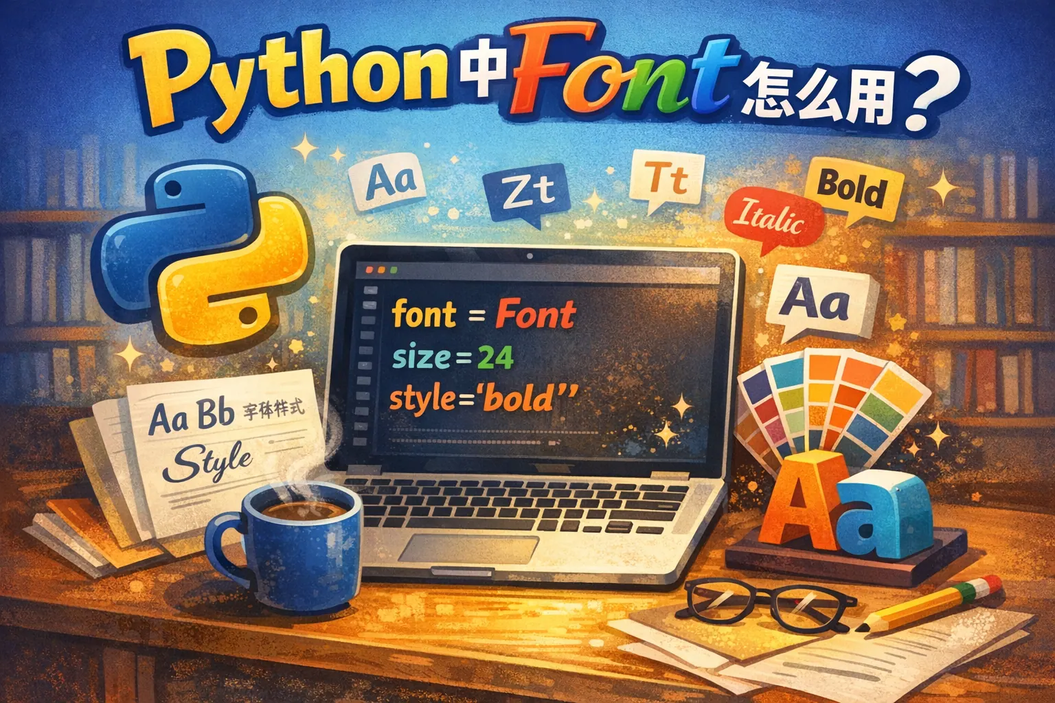 python中font怎么用