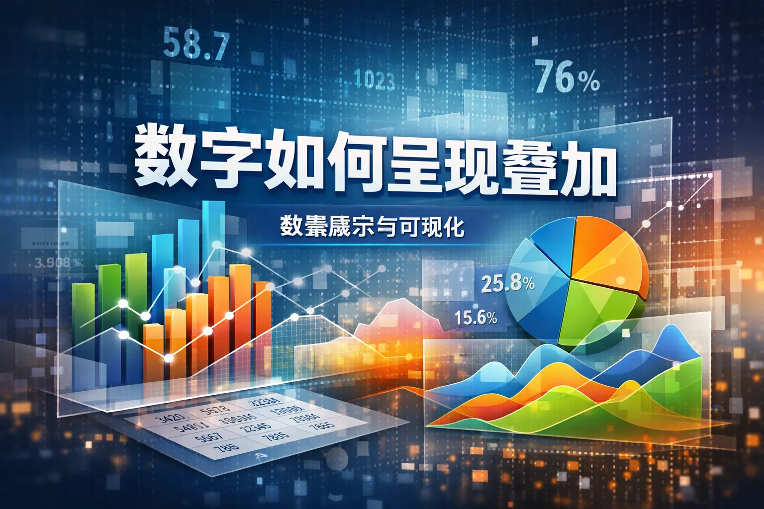 ppt数字如何呈现叠加