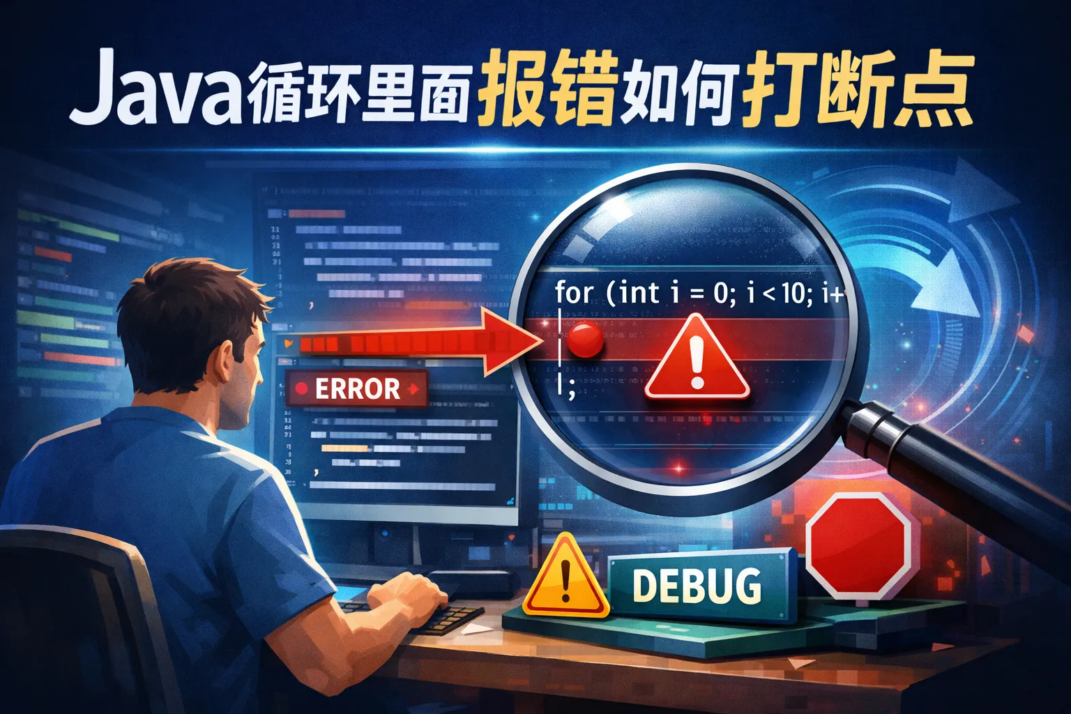 java循环里面报错如何打断点