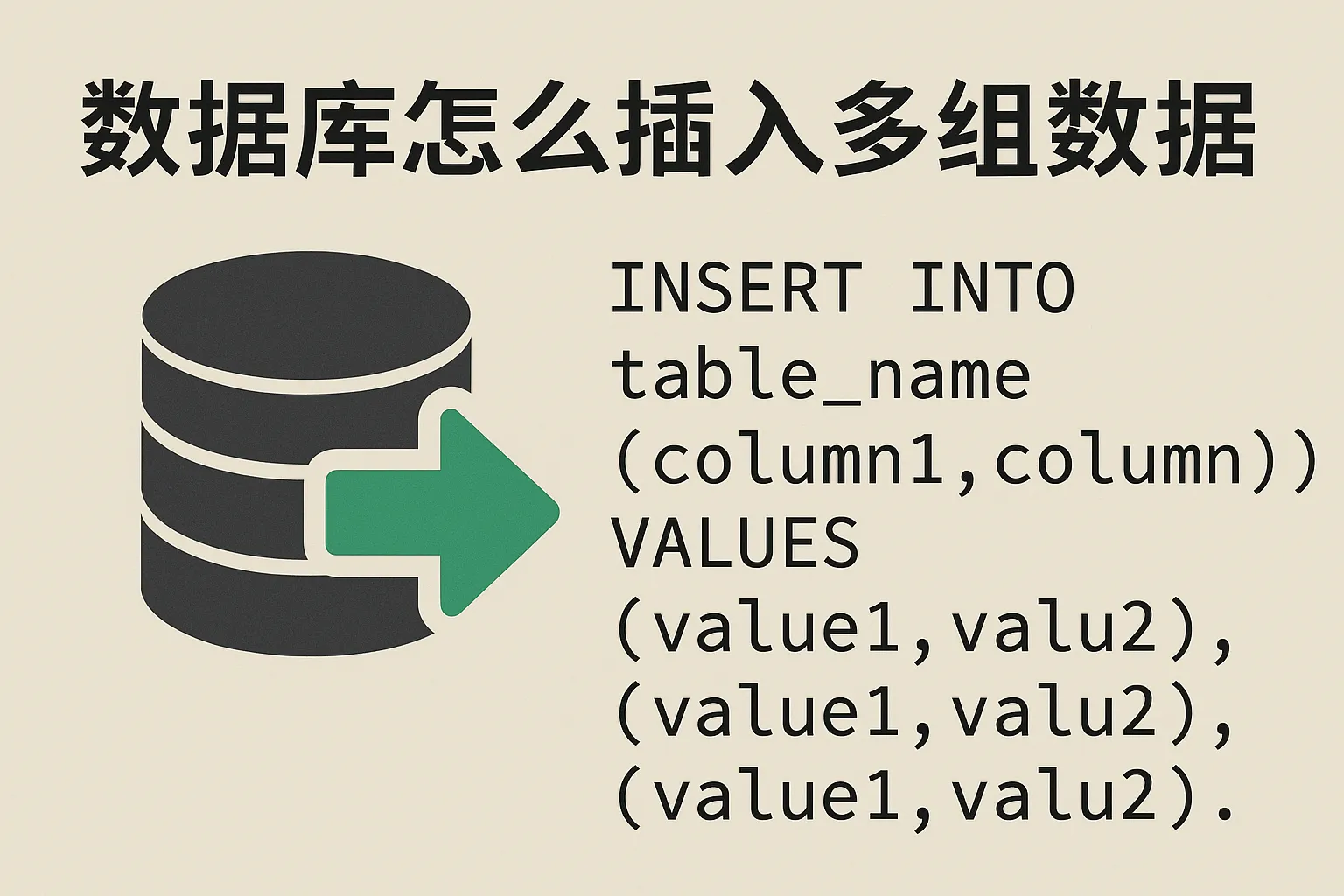 数据库怎么插入多组数据