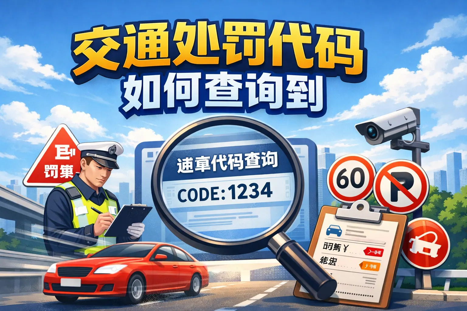 交通处罚代码如何查询到