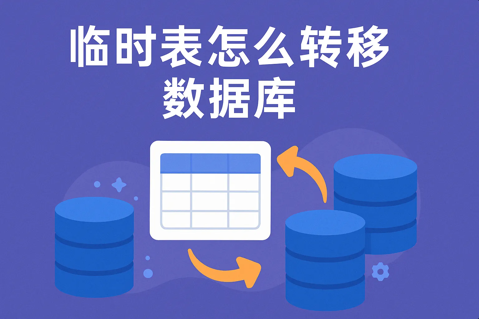 临时表怎么转移数据库