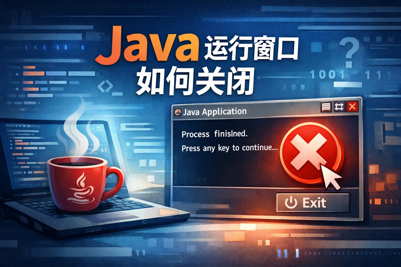 java 运行窗口如何关闭