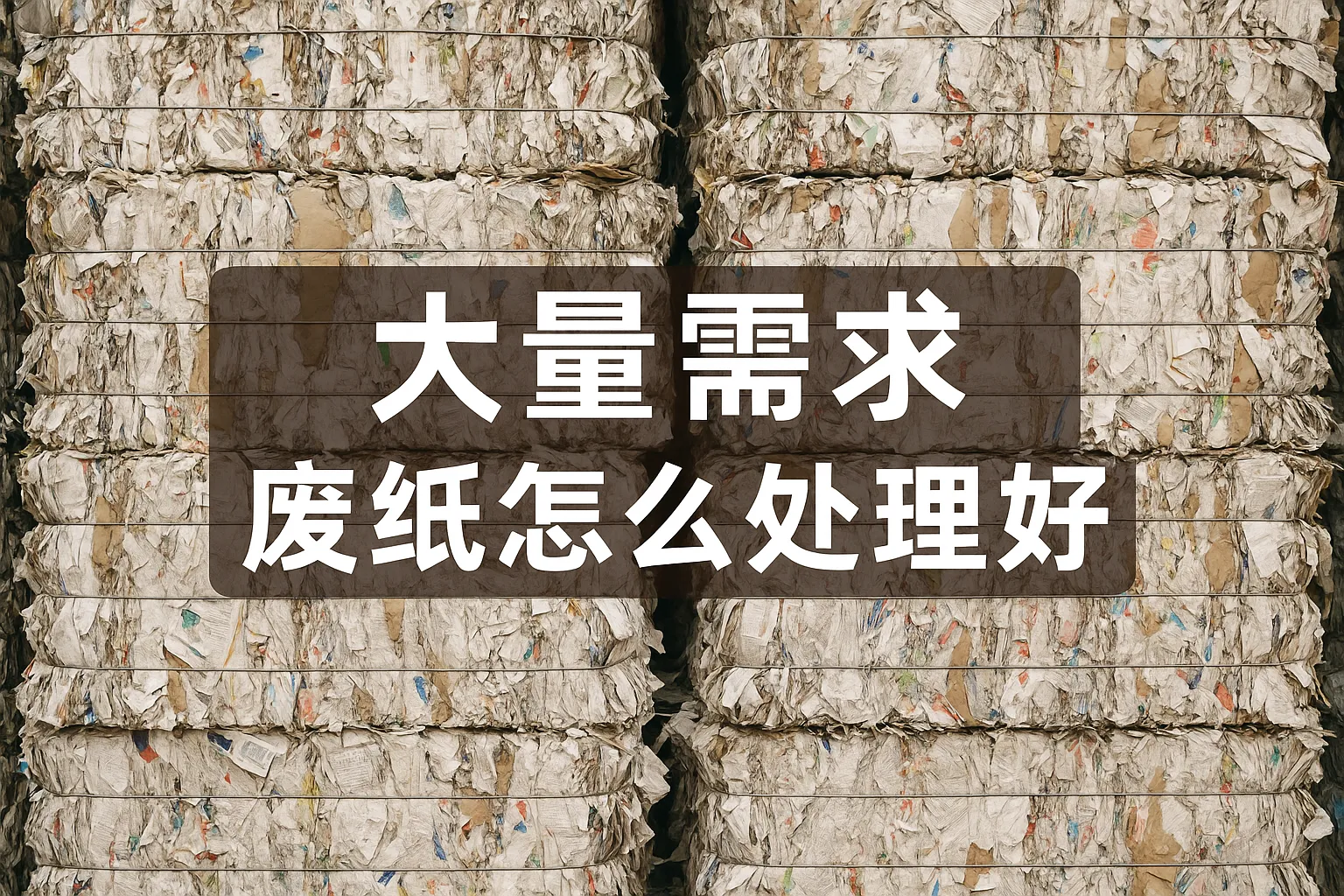 大量需求废纸怎么处理好