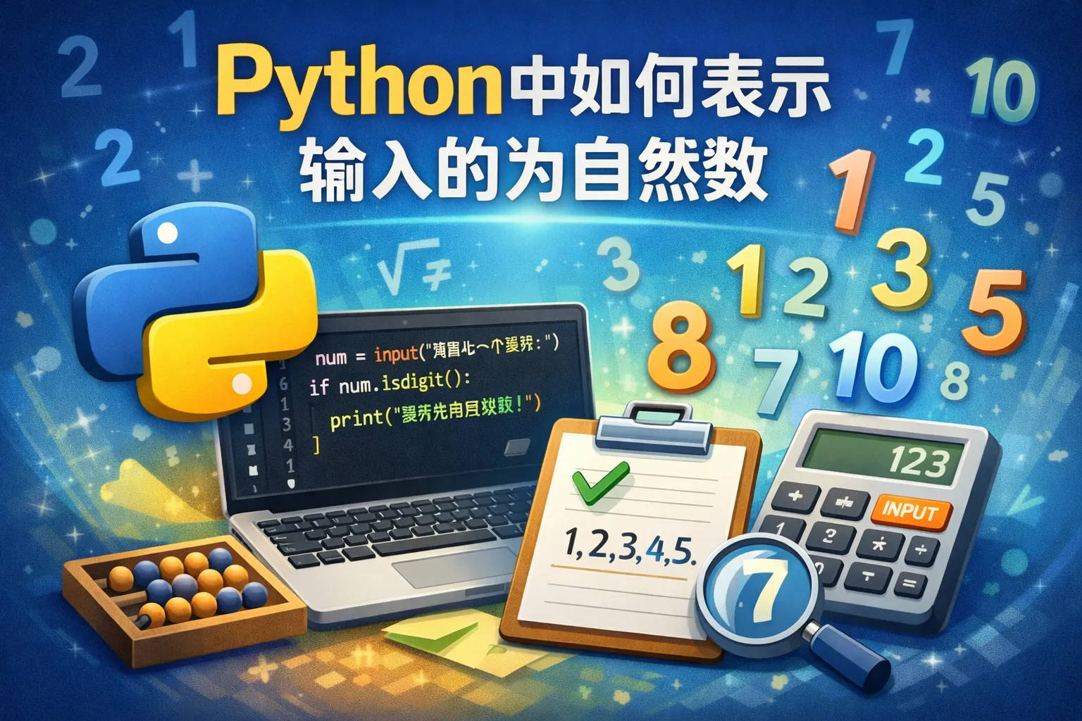 python中如何表示输入的为自然数