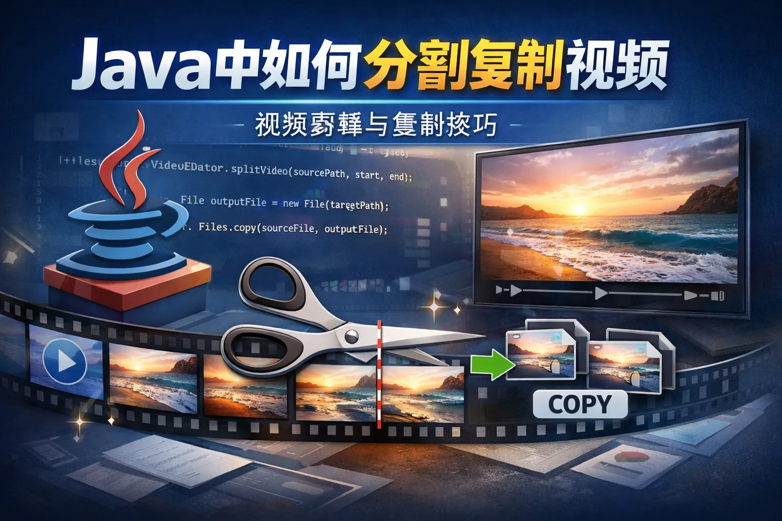 java中如何分割复制视频