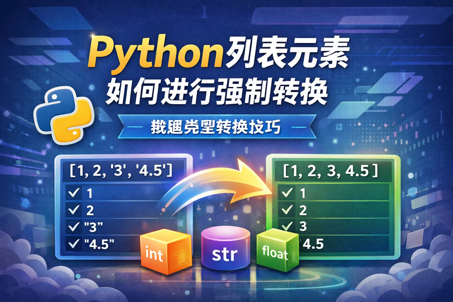 python列表元素如何进行强制转换