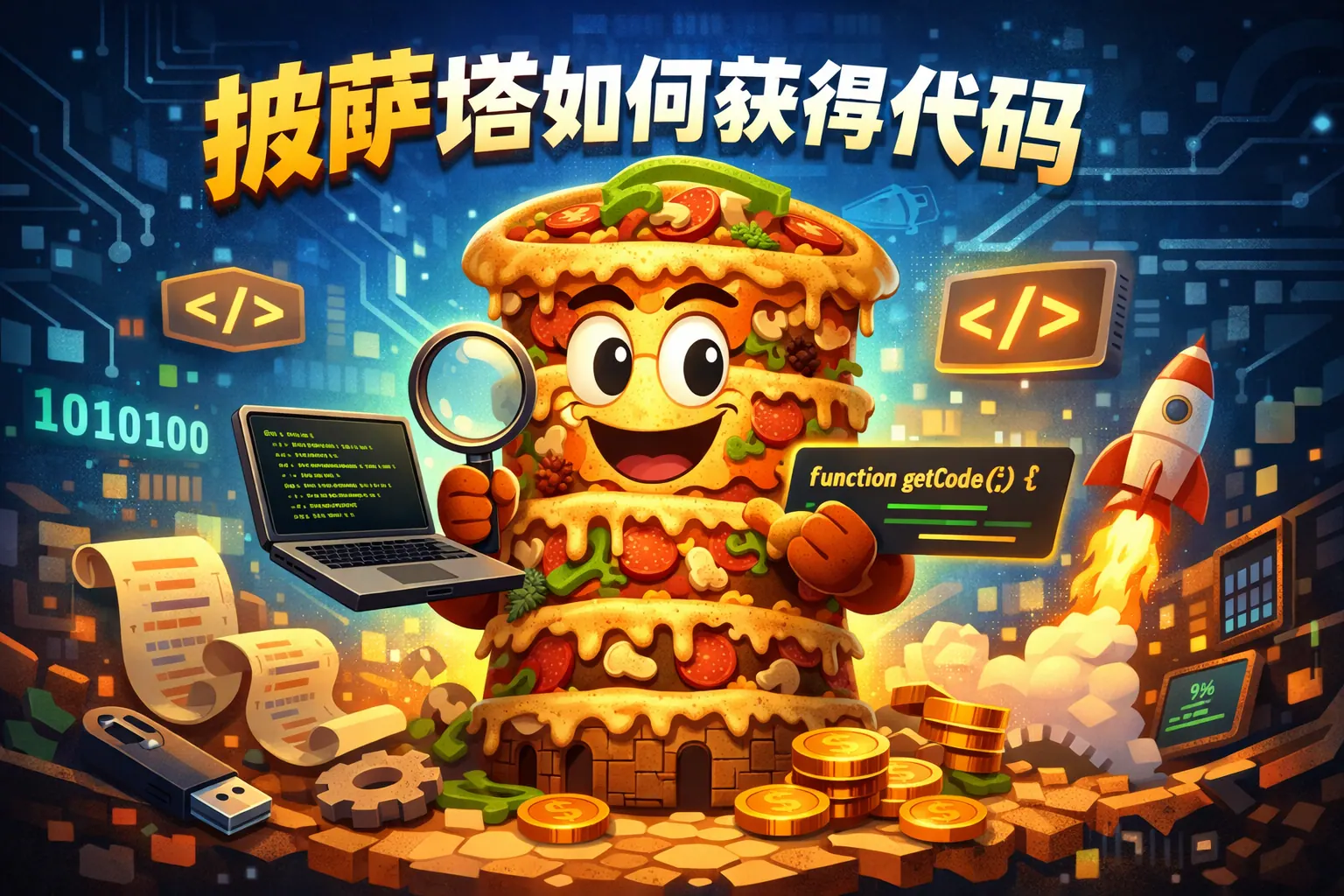 披萨塔如何获得代码