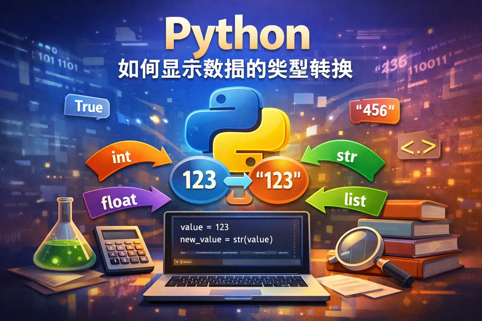 python如何显示数据的类型转换