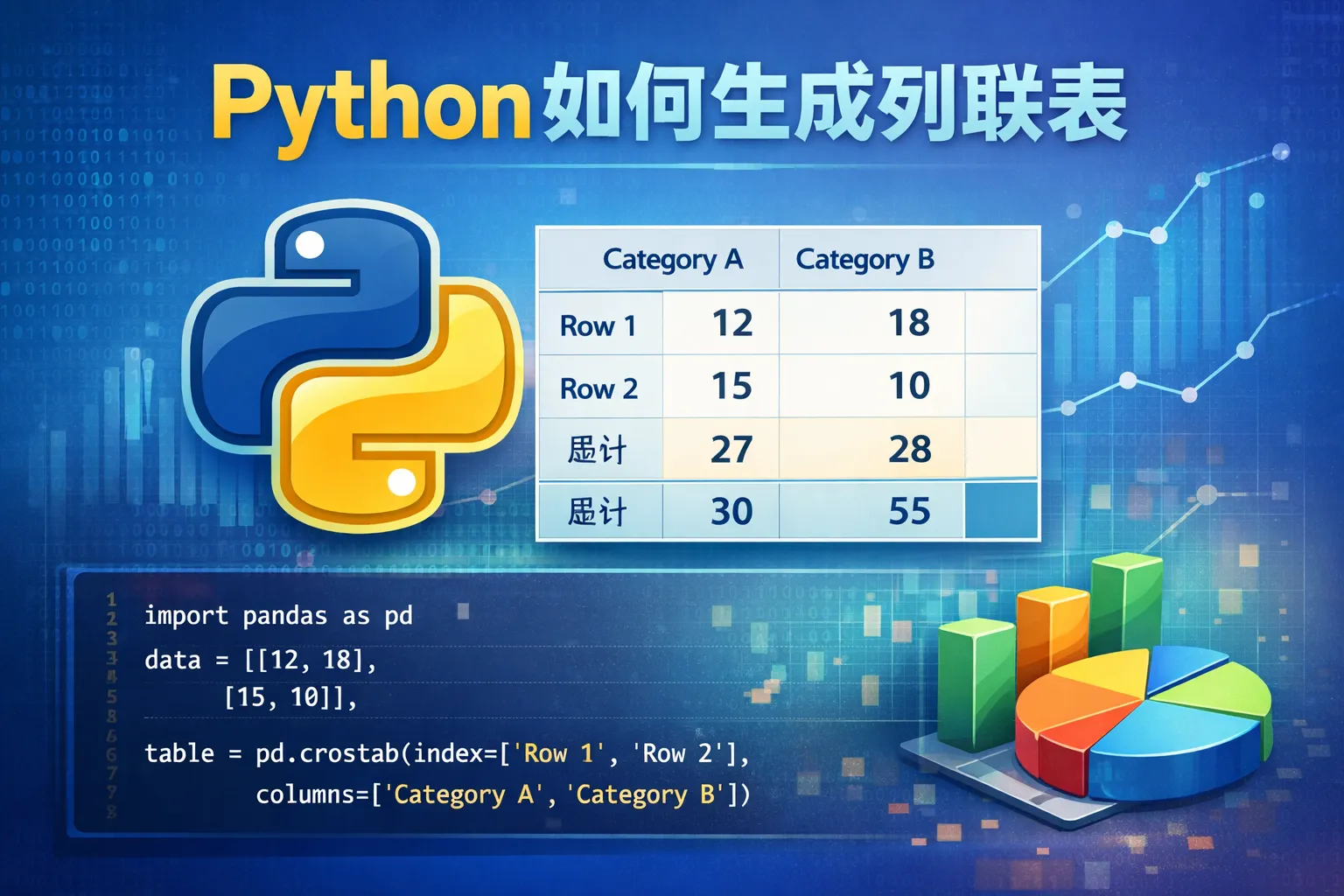 python如何生成列联表