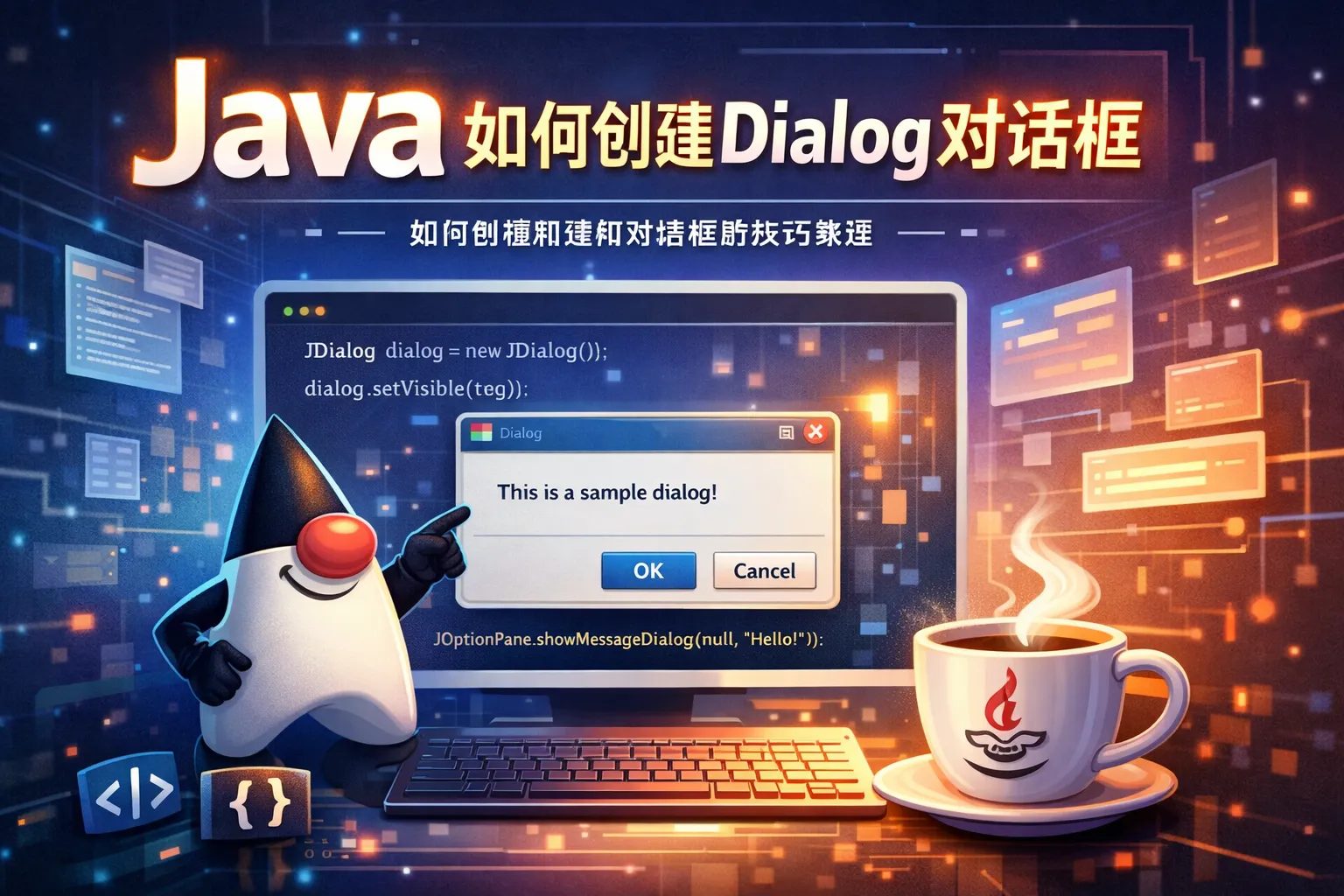 java如何创建Dialog对话框