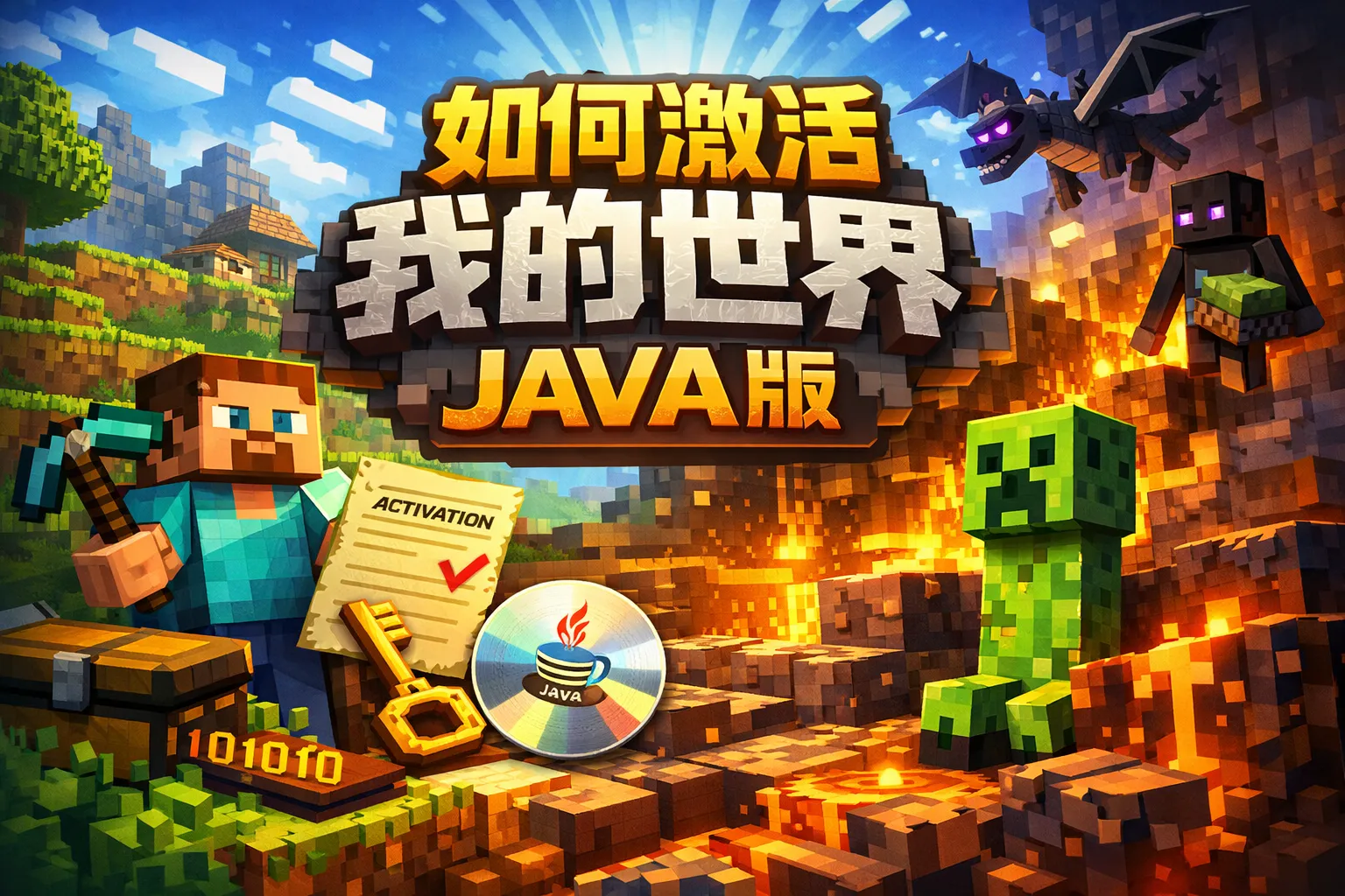 如何激活我的世界java版