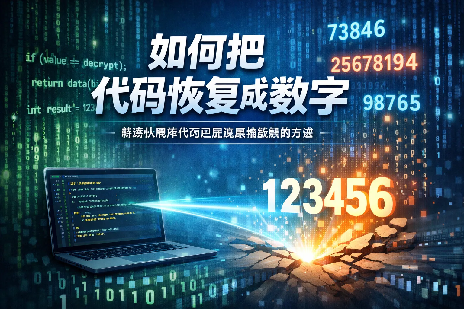 如何把代码恢复成数字