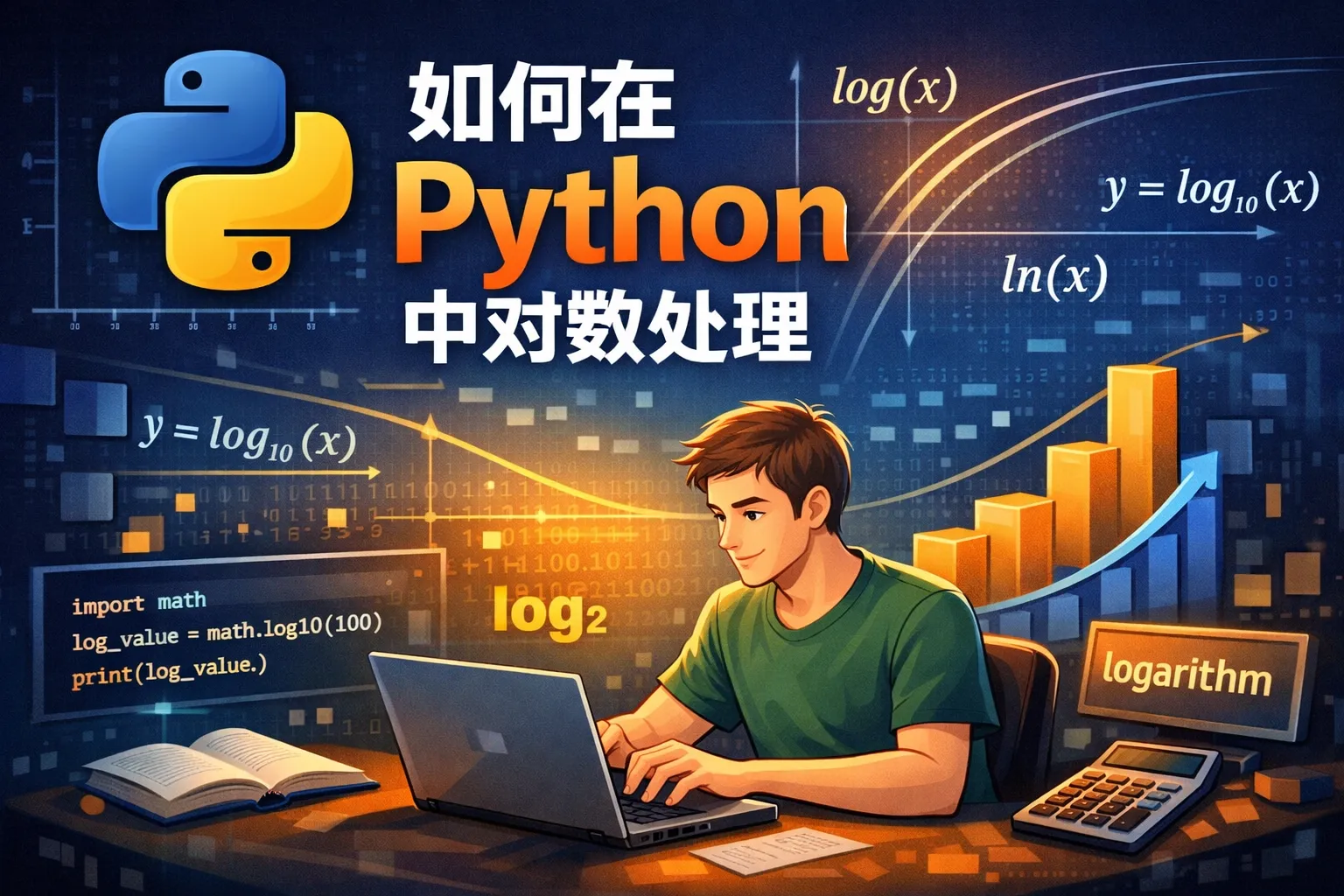 如何在python中对数处理