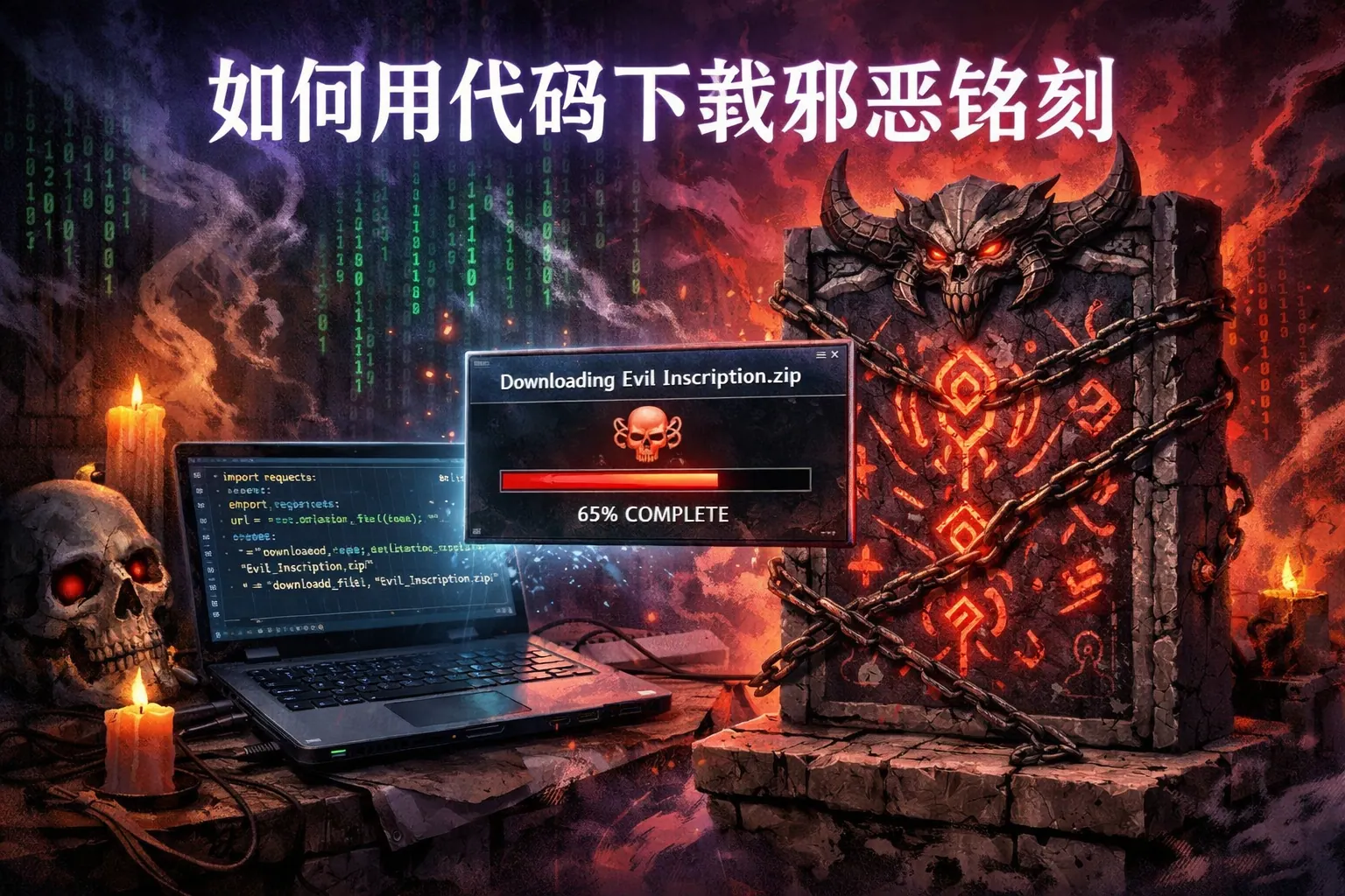 如何用代码下载邪恶铭刻