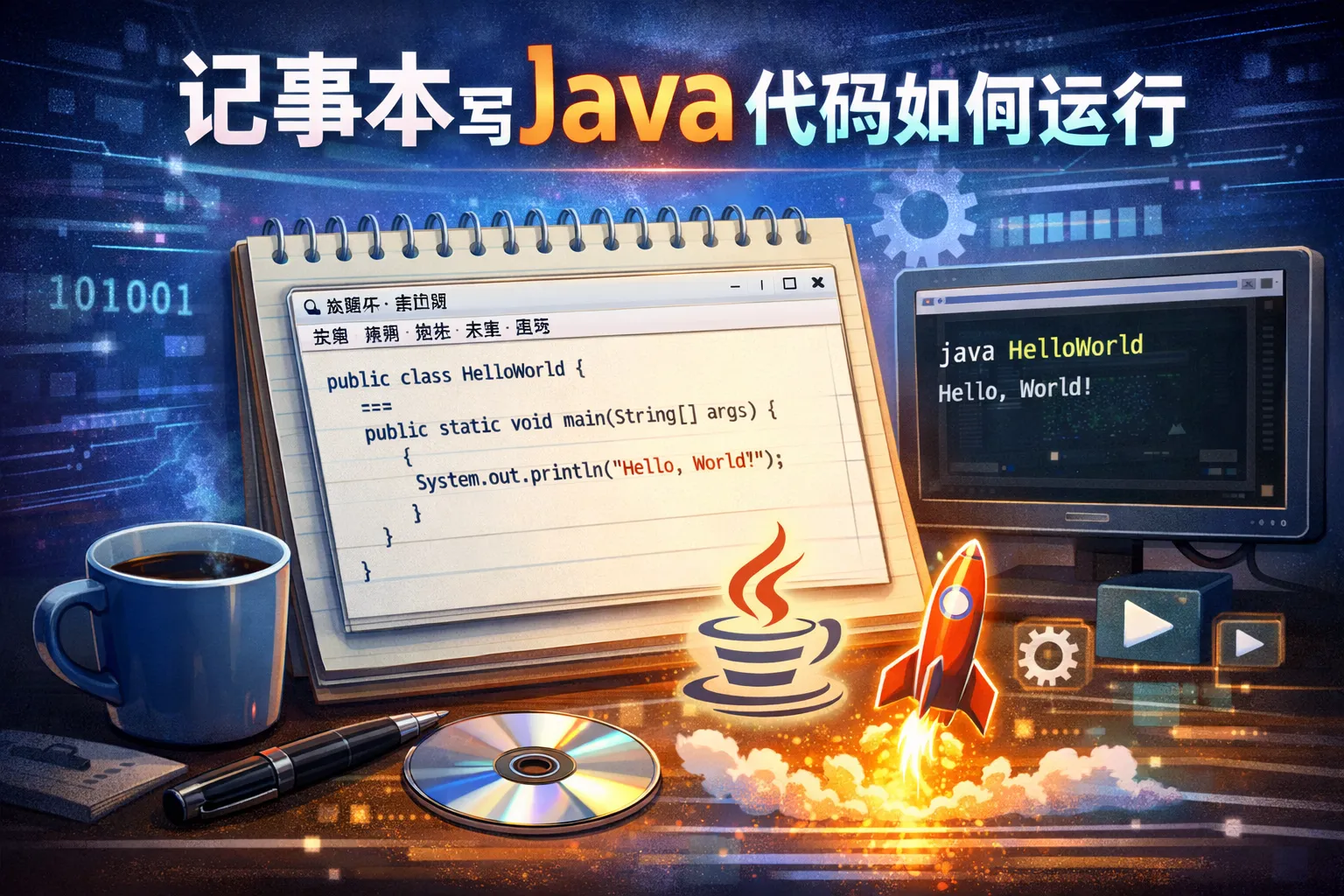 记事本写java代码如何运行