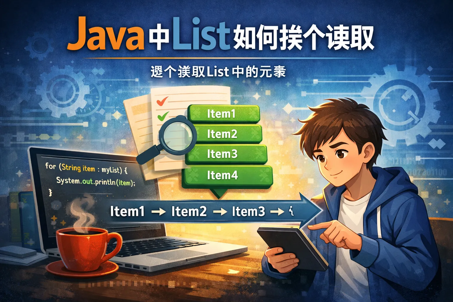 java中list如何挨个读取