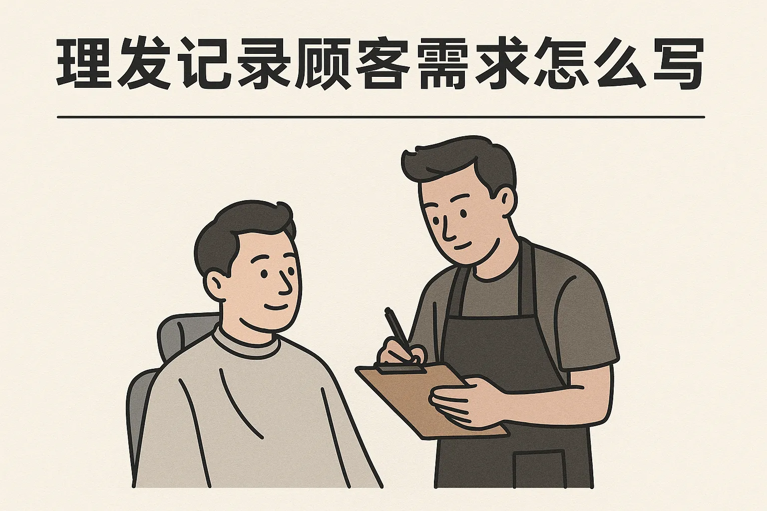 理发记录顾客需求怎么写