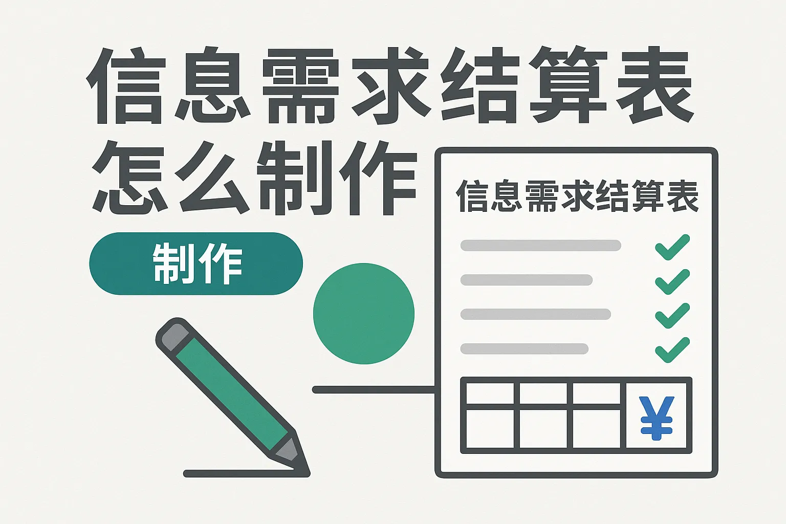 信息需求结算表怎么制作