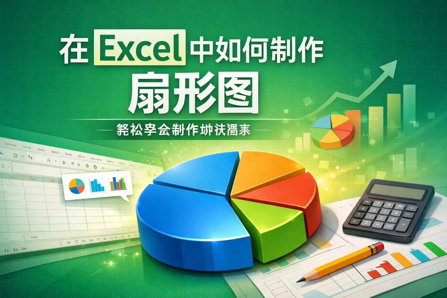 在excel中如何制作扇形图