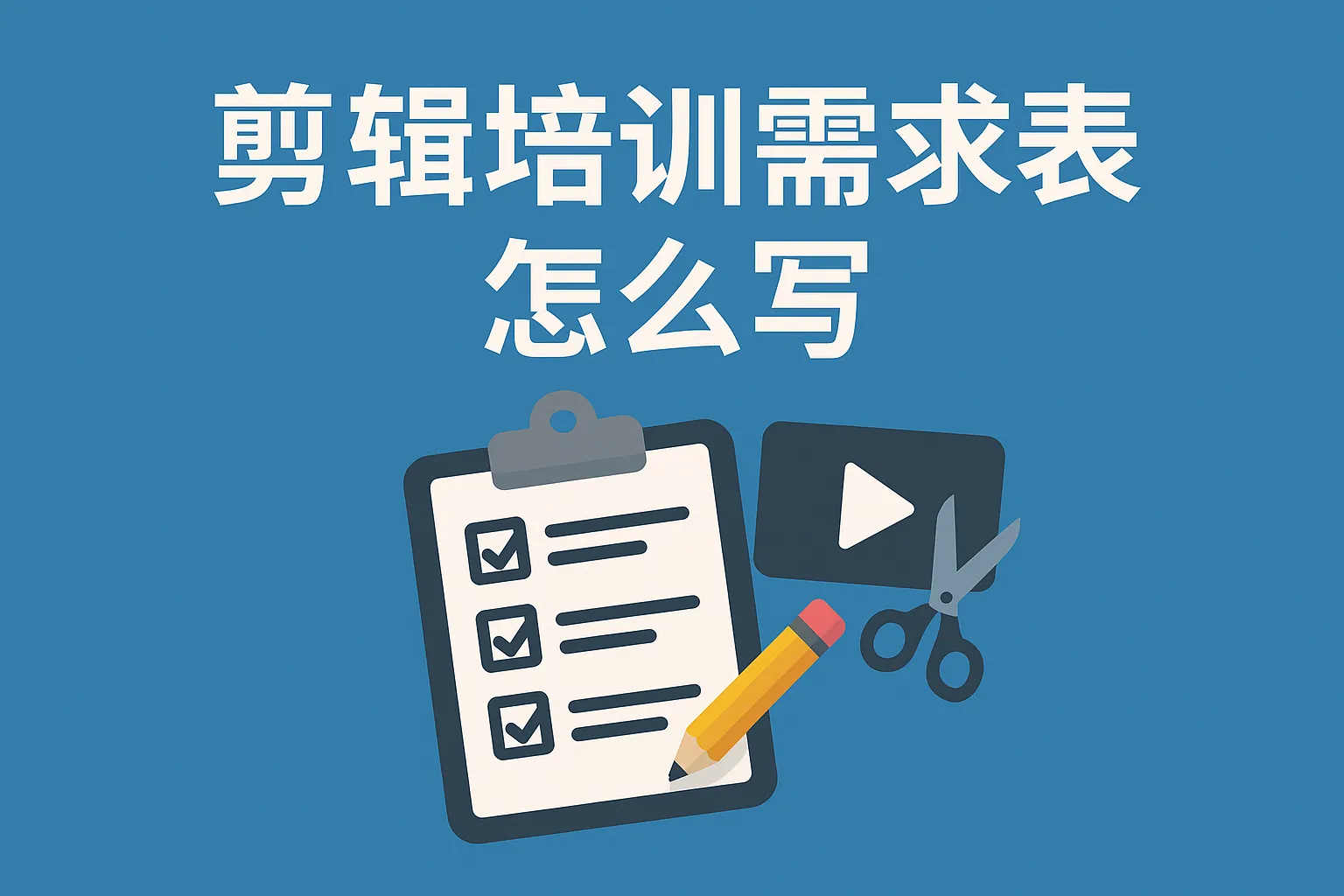 剪辑培训需求表怎么写