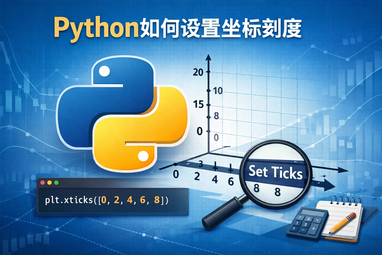 python如何设置坐标刻度