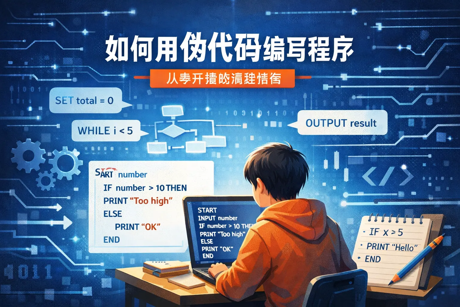 如何用伪代码编写程序