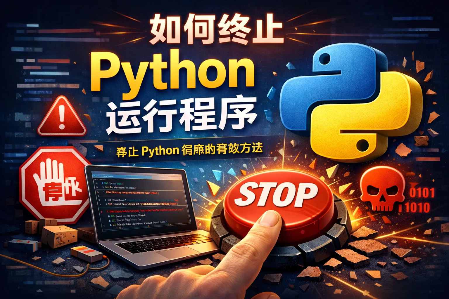 如何终止python运行程序