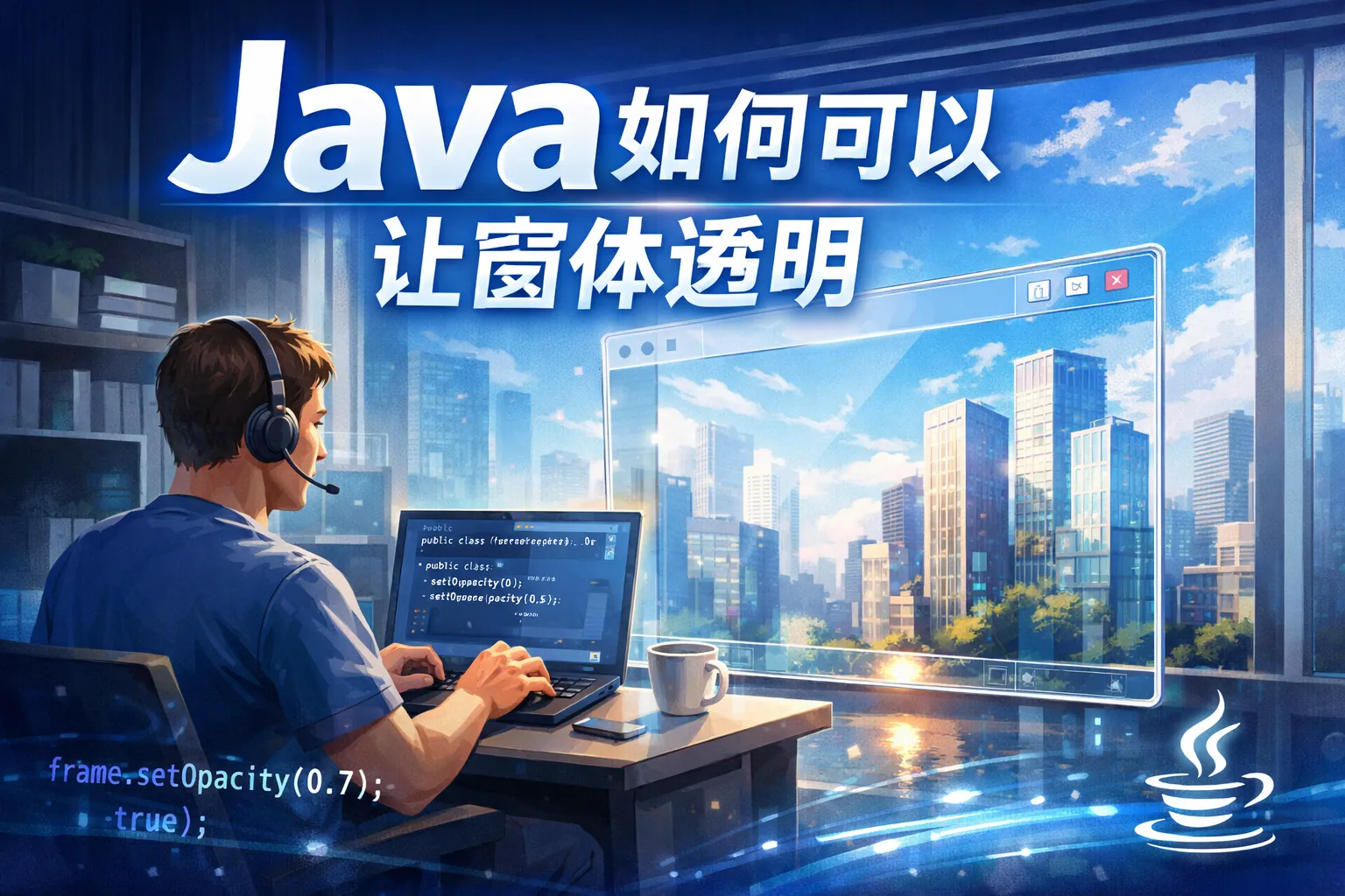 java如何可以让窗体透明