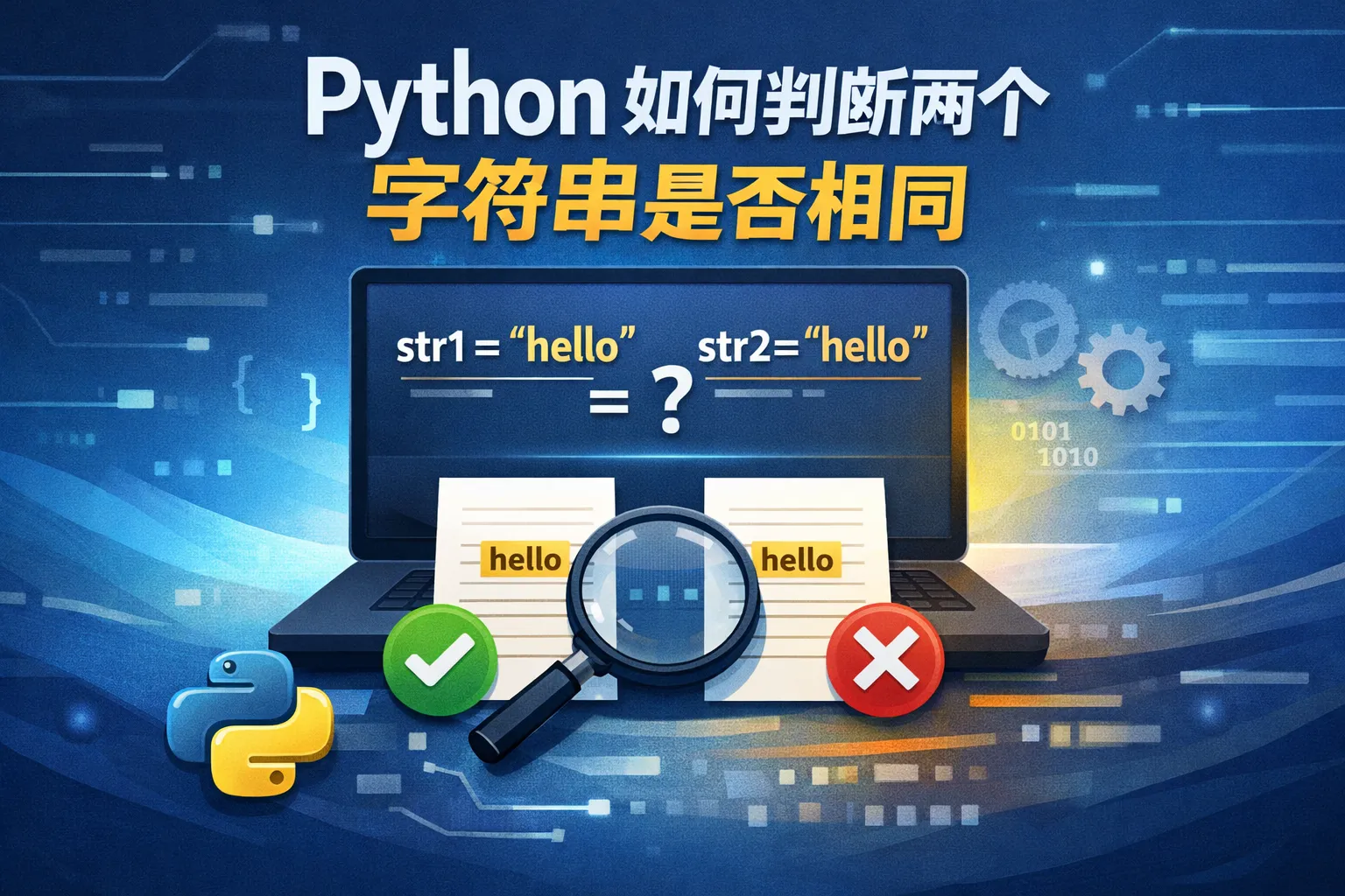 python如何判断两个字符串是否相同