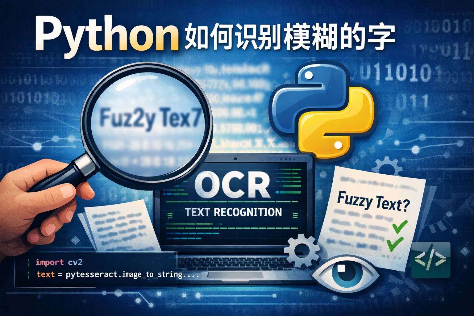 python如何识别模糊的字