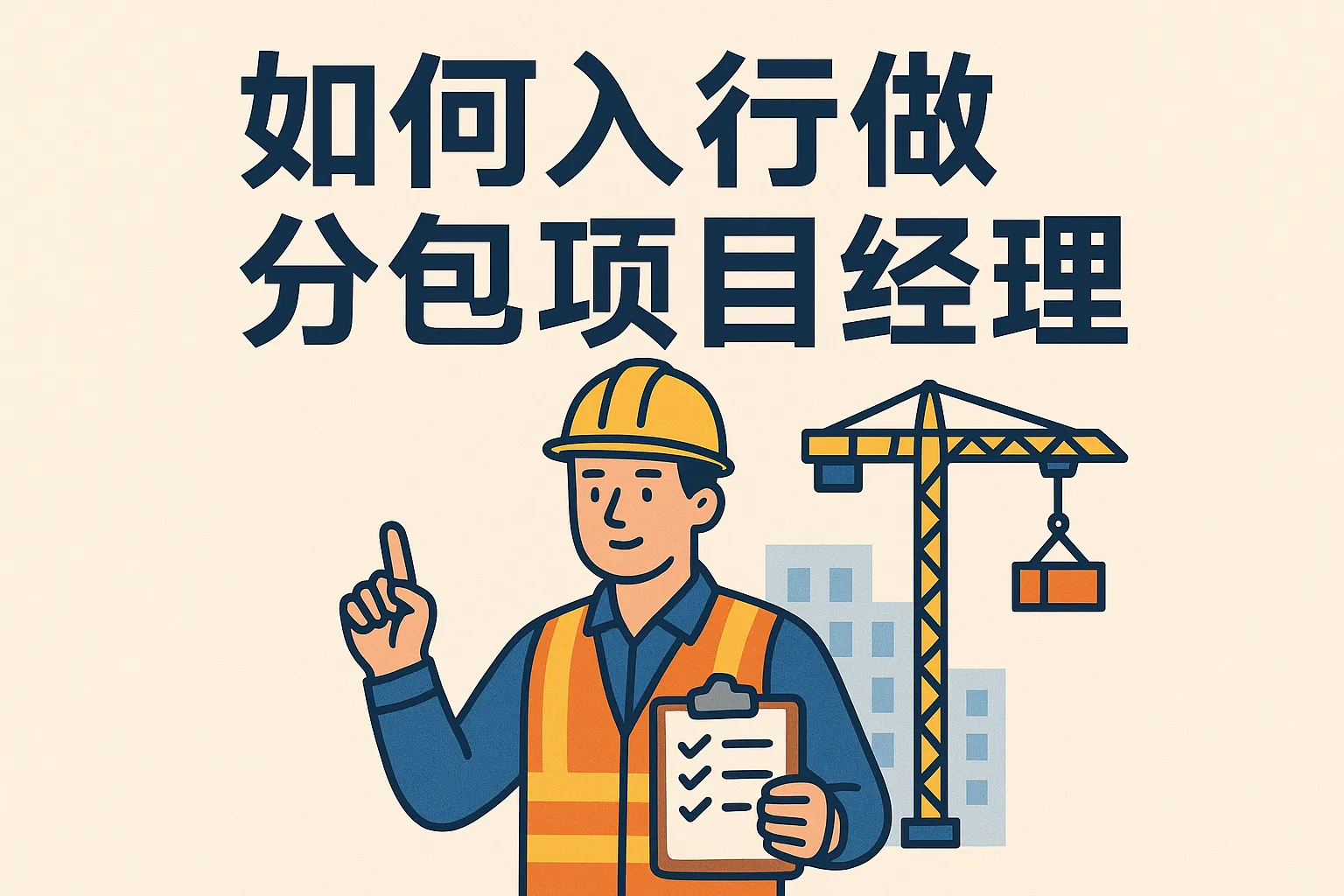 如何入行做分包项目经理