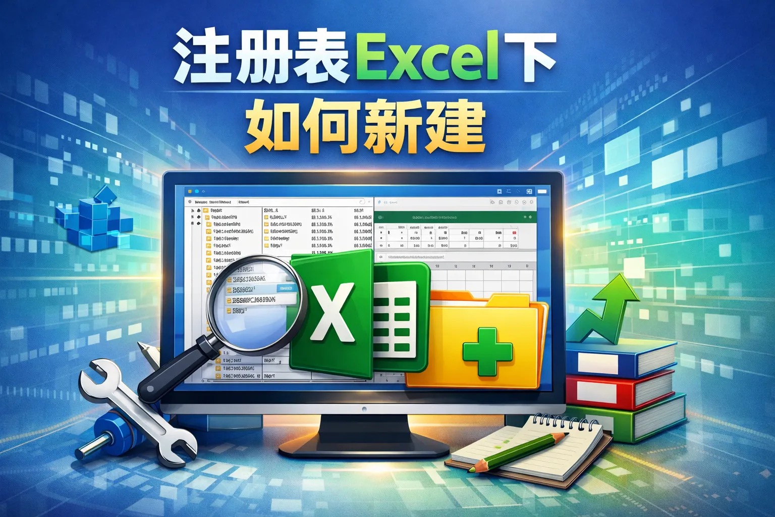 注册表excel下如何新建