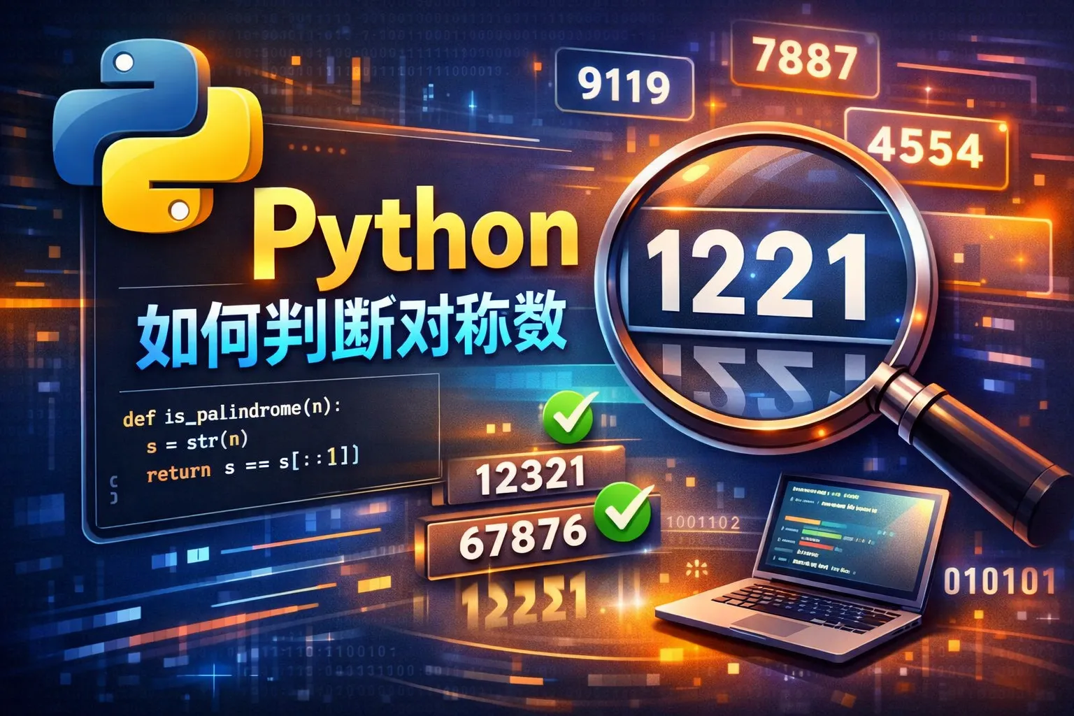 python如何判断对称数