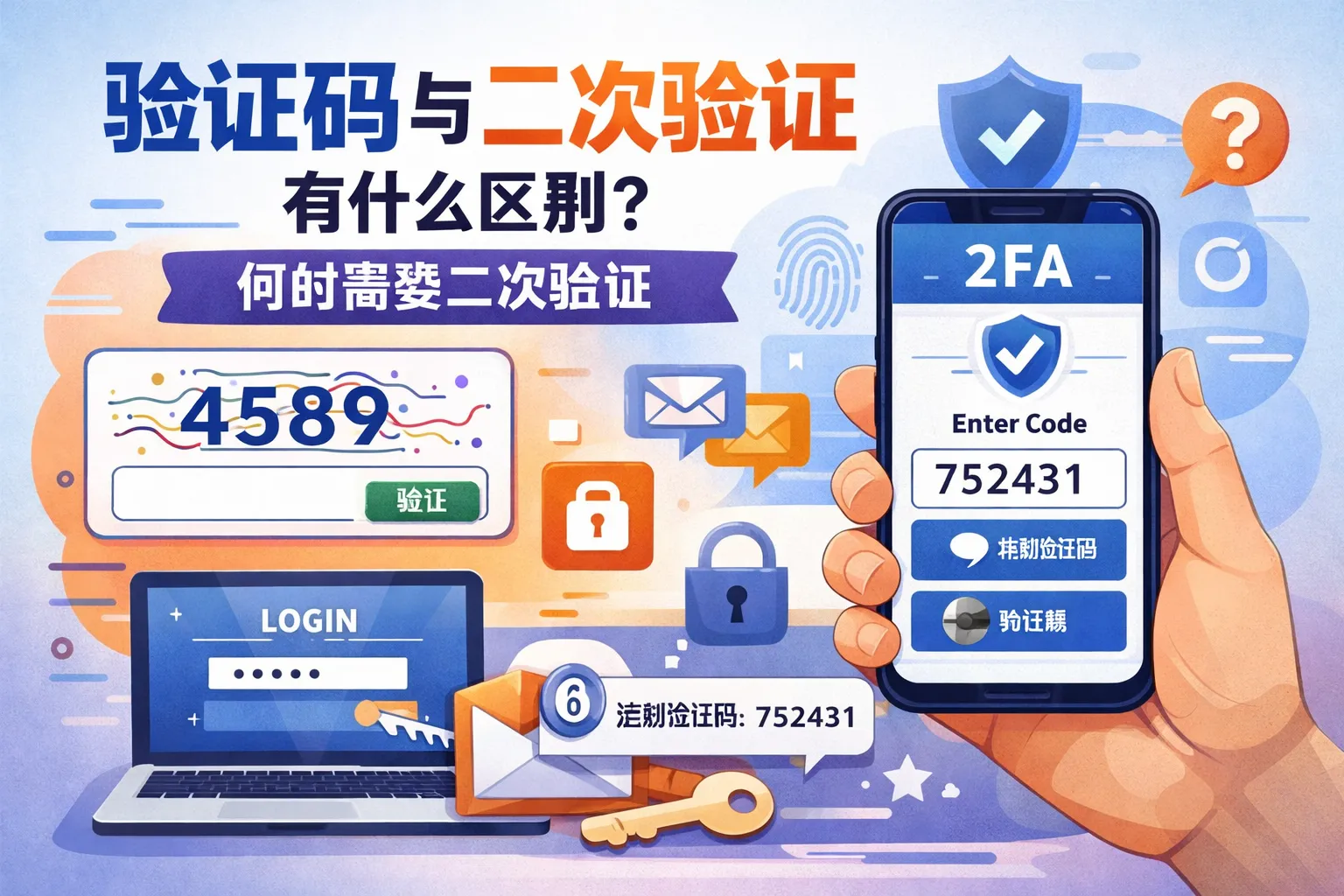 验证码与二次验证有什么区别?何时需要二次验证