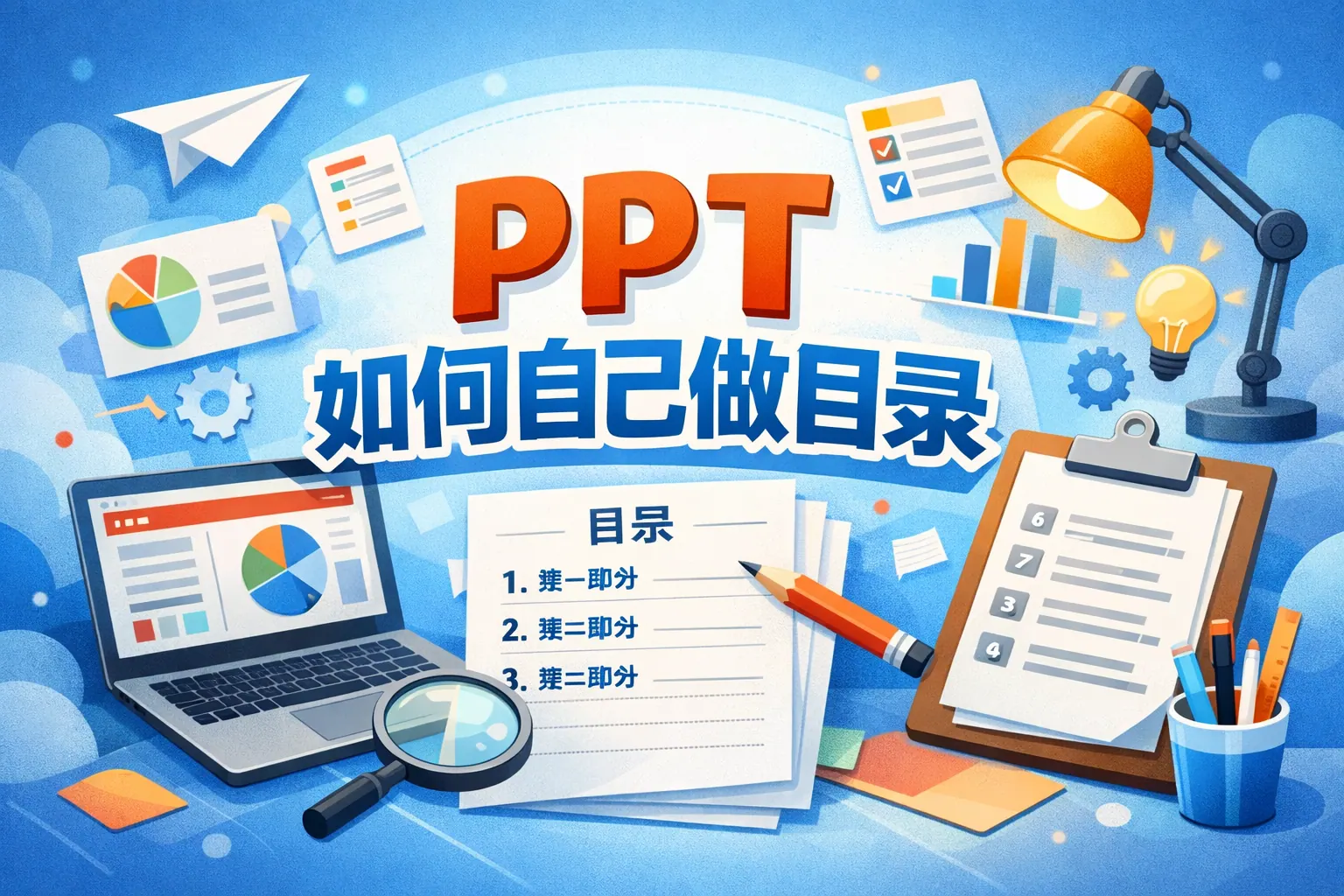 ppt如何自己做目录
