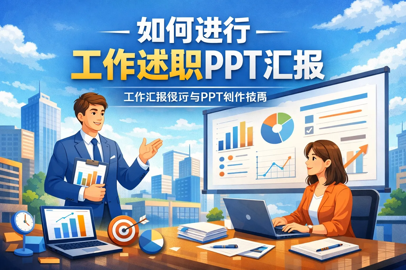 如何进行工作述职ppt汇报