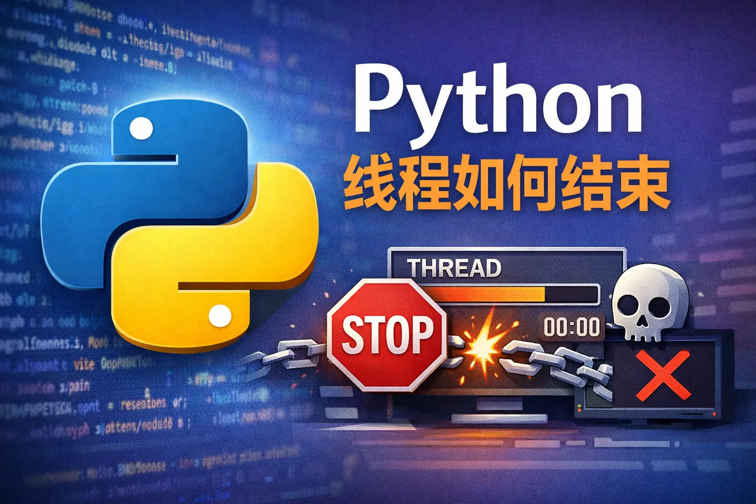 python 线程如何结束