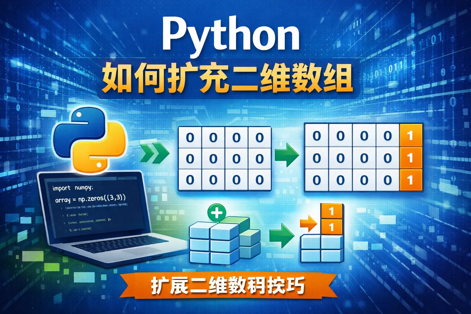 python如何扩充二维数组